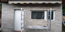 Verwandlung der Gartenhüttenfassade