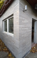 Verwandlung der Gartenhüttenfassade